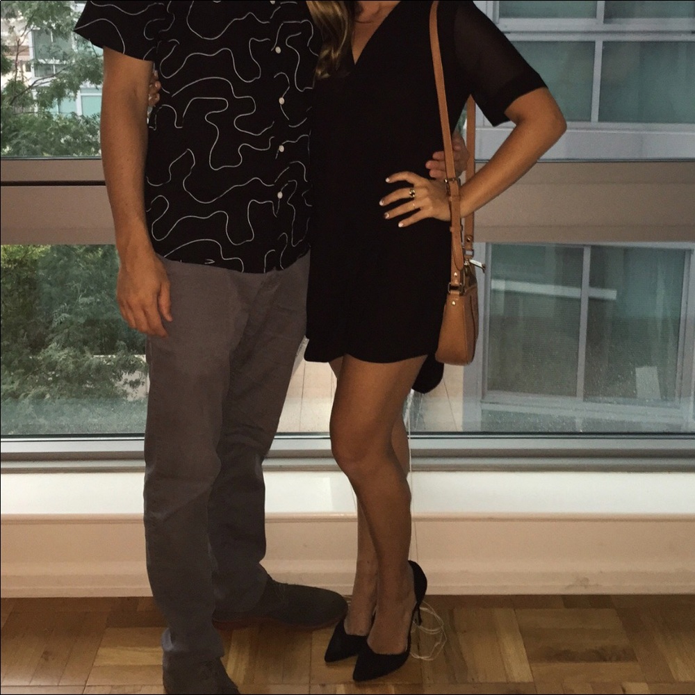 LBD with Sheer Sleeves
